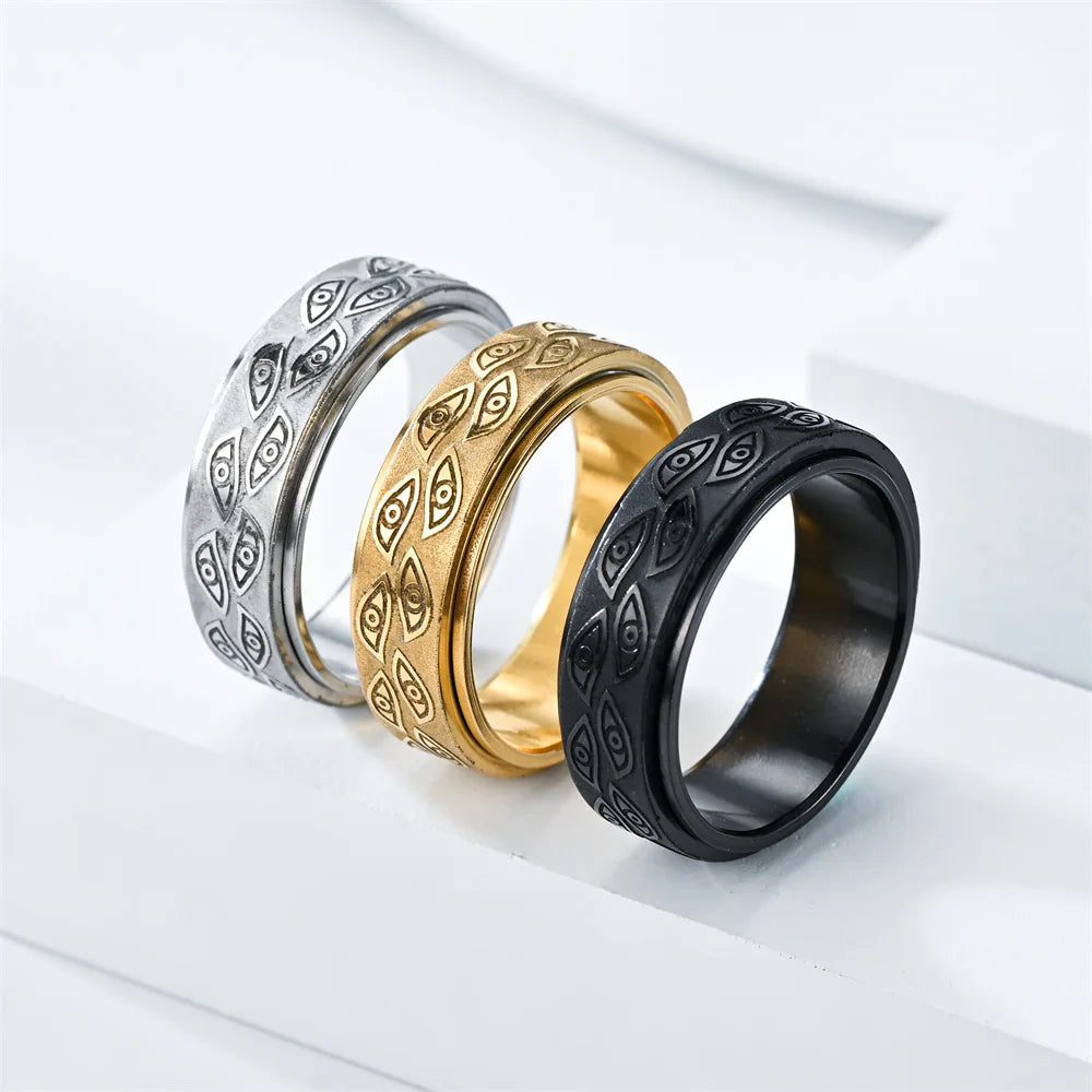 Anti Stress Stainless Steel Spinner Rings